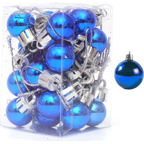 Boule De Noel - 24 Pièces - Diamètre 2 Cm - En Plastique Anticassure - Décoration Pour Arbre De Noël Fête Mariage Intérieur Extérieur (1/5)