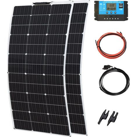Panneau Solaire Flexible, Haute Efficacité, Compatibilité Polyvalente, kit 300W 12V 24V (1/2)