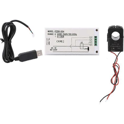 LED-Digitalanzeige Spannungs- und Strommessgerät Leistungs- und Energiemessgerät Multifunktionstester (PZEM-004 (Tester Split C)