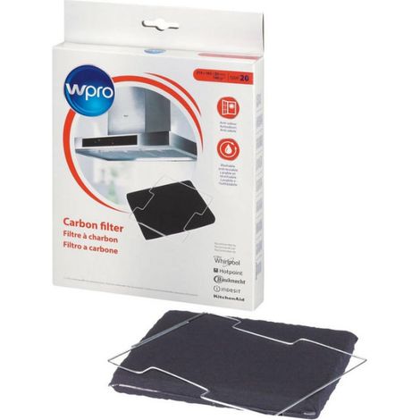 Ersatzteil - Waschbarer Kohlefilter Typ 20 DKF43 CFW020 Original -  - WHIRLPOOL, BAUKNECHT, ARISTON HOTPOINT, AEG, SCHOLTES, INDESIT, IKEA, AIRLUX, FAGOR, ELECTROLUX, SMEG, IGNIS, ARTHUR MARTIN ELECTR
