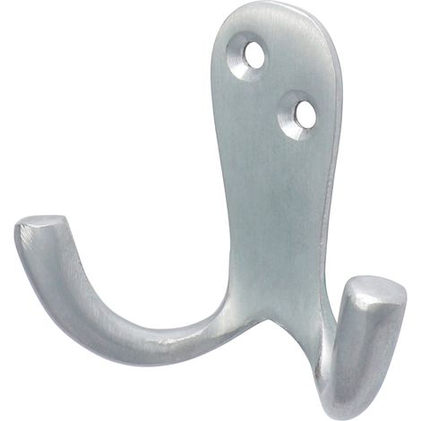 TIMCO Double Robe Hook Satin Chrome - 47 x 24mm