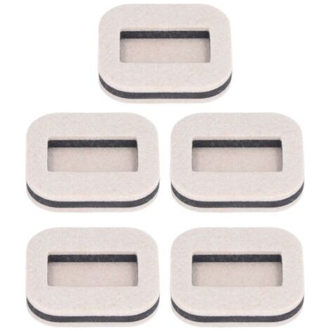 Protège-roue en feutre/EVA - 5 pièces rectangulaire concave - Fixation de roue pour meuble, chaise bureau, réfrigérateur - Dimensions 8x7x2 cm (1/4)