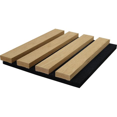 Pannello da parete acustico Finitura legno naturale chiaro Set da 3,12m² Lotto di 2 pezzi - PENCIA