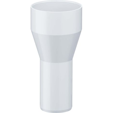 INEFA Reduzierstück Fallrohr, PVC Zubehör Fallrohr Kunststoff, Verbindungsstück, einfache Steckmontage, Made in Germany - DN75/50 Weiß
