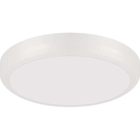 Plafonnier LED 4400 K blanc neutre 1450 lm D : 17 cm plafonnier rond blanc (1/2)