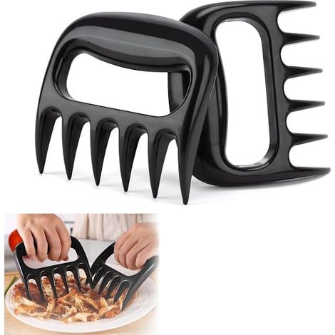 Filiyano-1 paire - Pieds de poulet - Matériau ABS - Déchiqueteur de poulet - Accessoires de barbecue - Noir (1/5)