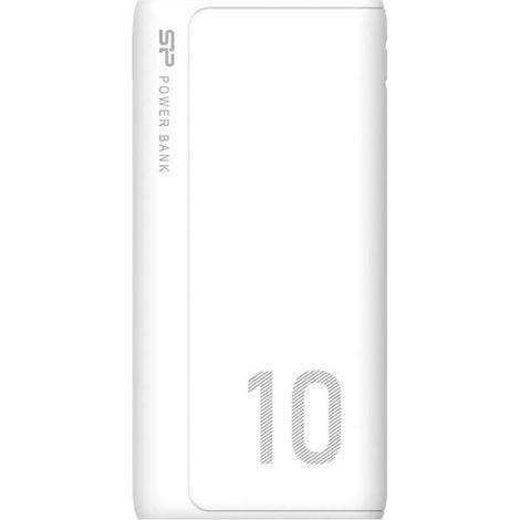 Batería externa Silicon Power GP15 de 10 000 mAh: 2 x USB, USB-C, color blanco (1/3)