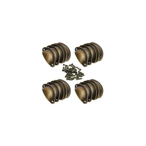 bronze-Poignée de meuble-20 Poignée de Coquille Vintage pour Tiroir Armoire Meuble Cuisine, Fer Incurvé Bouton de Porte de Placard Retro 8,2 cm x 3,5 cm Laiton Antique (1/3)