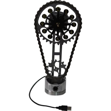 Horloge à engrenages - Horloge rotative créative personnalisée - Noir (1/5)