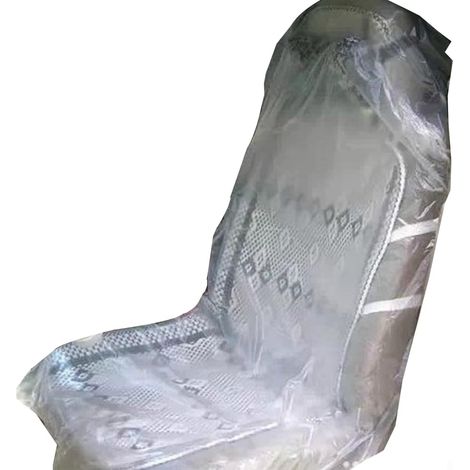 Confezione da 50 coprisedili auto monouso in plastica trasparente per la protezione dei sedili, 140 x 80 cm