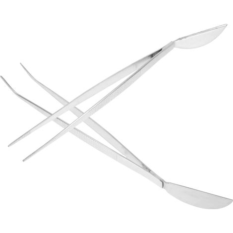 Pinces à Bonsaï en Acier Inoxydable Argentées, Lot de 2 Jardinage de Bonsaï, Résistantes à L’usure, Limitent les Blessures Accidentelles, Adaptées aux Débutants (1/5)
