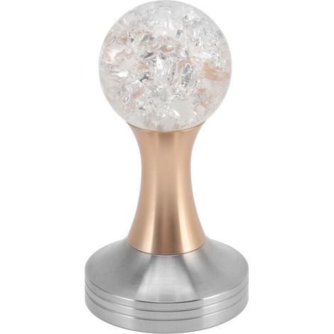Crystal Ball Flacher Kaffeestößel, Edelstahlfuß, 58-mm-Goldstampfer für Kaffeezubehör (1/5)