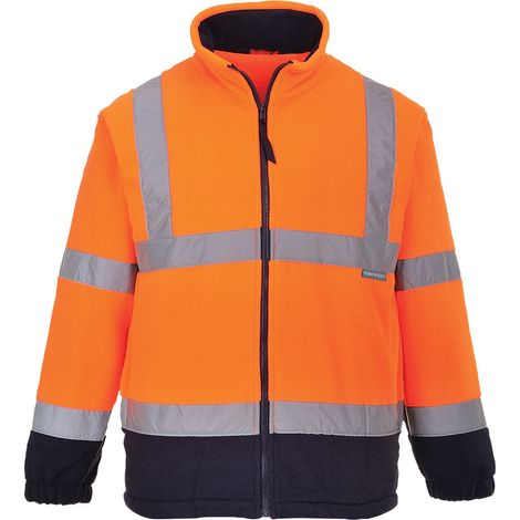 Polaire HiVis Bicolore couleur : Orange/Marine taille L - PORTWEST