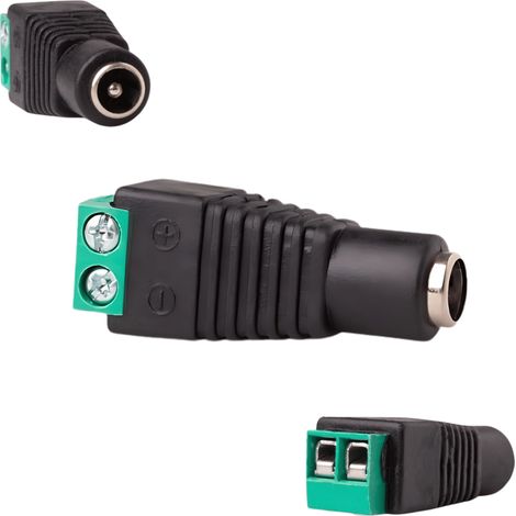 Presa DC 5.5/2.1 con connettore rapido per strisce LED monocromatiche femmina (1/5)