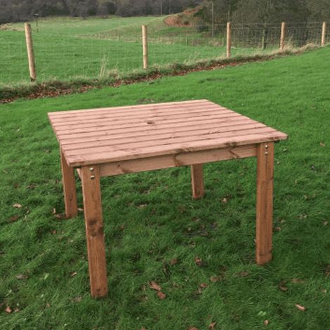 Charles Taylor Wooden Medium Square Garden Dining Table 6 Seater (1/2)