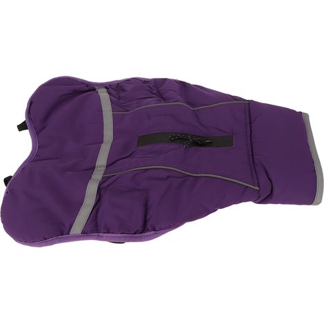 Manteau d'hiver pour chien chaud, réfléchissant, imperméable, ajustable, doux et épais, rembourré, pour chiens de petite, moyenne et grande taille, violet XXL (1/5)