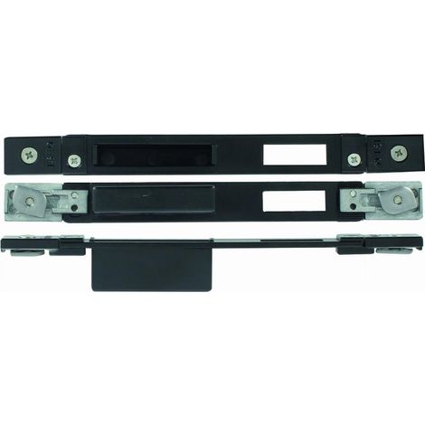 Einstellbares zentrales Schließblech 21x240 mm ISEO für Performa-Schloss - Schwarzer Lack - 038631