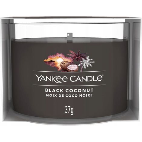 Yankee Candle Mini-Duftkerze mit schwarzer Kokosnuss, 37 g (1/2)