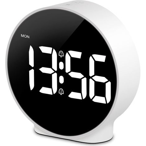 Sveglia a LED, sveglia luminosa con indicazione del giorno della settimana, funzione snooze, 4 livelli di luminosità regolabili (1/5)