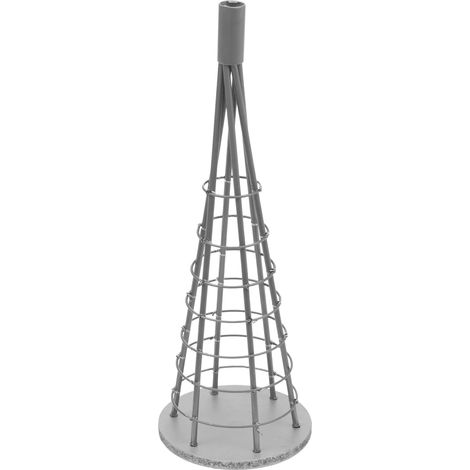 [NEUWERTIG] Deko-Baum HHG-458, Weihnachtsbaum Schmuckbaum Weihnachtsdeko Christbaum zum Beschmücken, Metall 60cm silberfarben