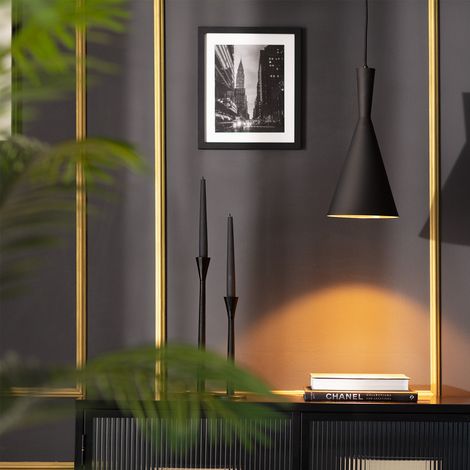 Lampada a Sospensione in Alluminio Tri Lennon Nero