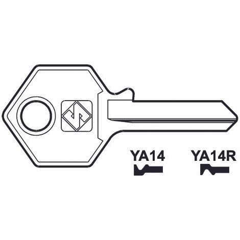 Chiavi per cilindri yale 4 spine piccole - ya14r dx