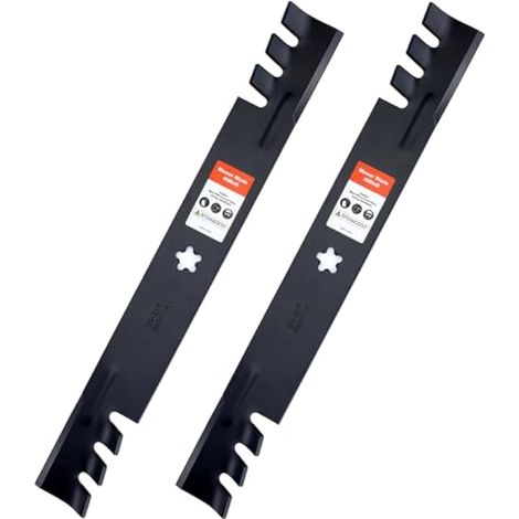 Lot de 2 Lames de Tondeuse Mulching de 106,7 cm pour Tondeuse à Gazon 134149 138971 Craftsman LT2000 LT1000 Poulan Pro Husqvarna 106,7 cm, remplace 532138971 532134149 138498 5 Points Star (1/5)