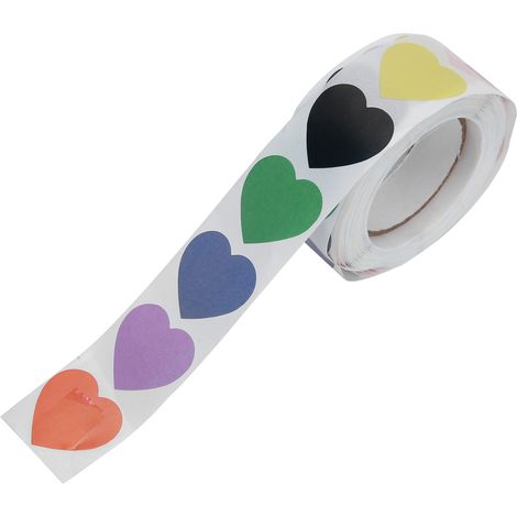 Heart Shaped Sticker Adhesive Decals for DIY Scrapbook Notepad Gift Packaging Stationery (1/5)
