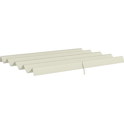 Toit de rechange rétractable 3 x 2,5 m pour auvent en toile à 8 œillets (structure 2,85 x 2 m) pour tonnelle de jardin, couleur crème. (1/5)