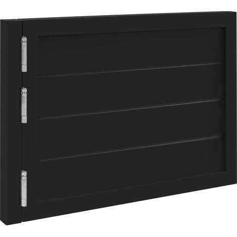 Porte battante - En bois - 90 x 60 cm - Avec portes battantes à fermeture automatique - Pour café, bar, cuisine - Noir