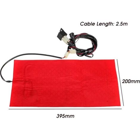Convient pour 3 coussins chauffants universels de siège de moto/VTT de 25 W 12 V, coussins chauffants d'hiver chauds et étanches.