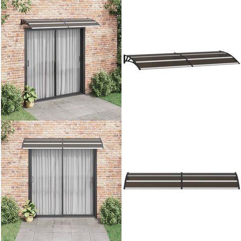 Vordach Schwarz 240x75 cm PC - Vordach - Carport - Sonnenschutz - Regenabweiser - Hausdachüberstand - Home & Living (1/5)