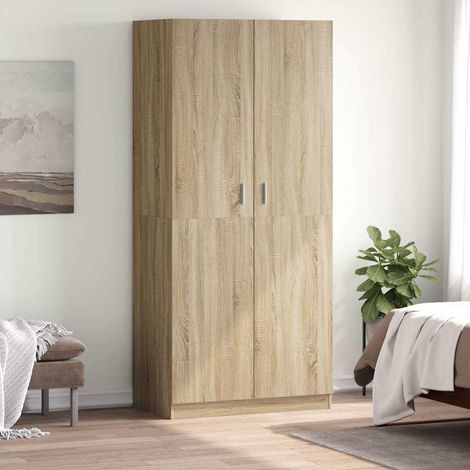 vidaXL Armario de madera contrachapada color roble Sonoma 90x52x200 cm (1/5)