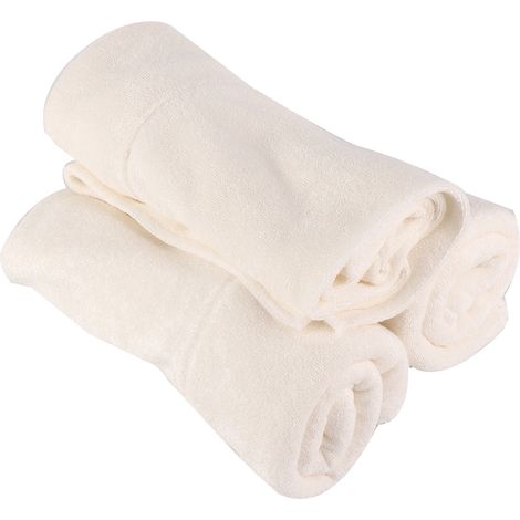Lot de 3 alèses lavables en fibre de bambou, 4 couches, pliables, pour bébés (1/5)