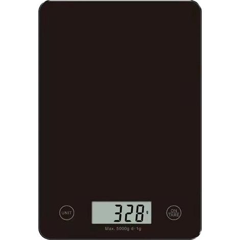 Balance de cuisine, 5 kg, noire, AQUAFORGE