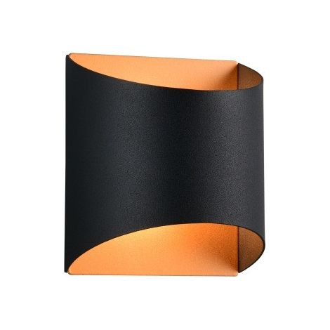 Applique, Applique murale Samdel, Noir et Doré Noir en Metal, BOITE A DESIGN
