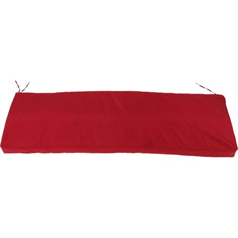GARRYFIZH Coussin de banc d'extérieur imperméable, meubles de Patio, canapé de jardin, balançoire, avec sangle, housse amovible, rouge vin