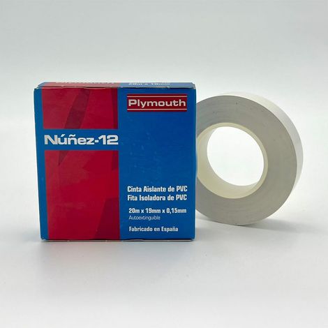 Ruban Isolant Pvc Blanc Haute Adhérence, Isolation électrique - Nuñez-plymouth