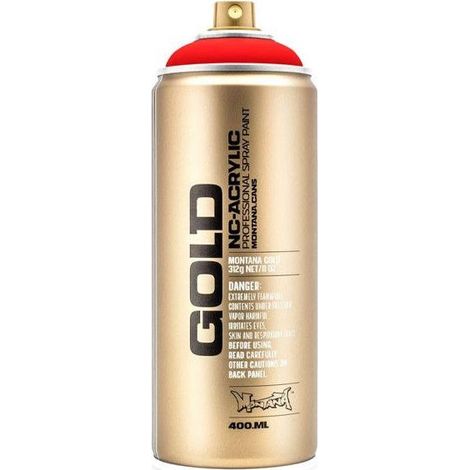 Bombe de peinture - Gold - Acrylique - Rouge feu - F3000 - 400ml - Montana Cans (1/2)