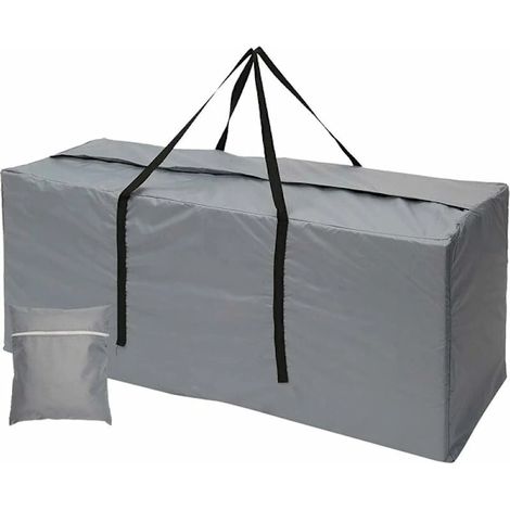 Grand sac de rangement extérieur, sac de jardin avec poignées étanches, Oxford 210D (173 x 76 x 51 cm, gris) (1/5)