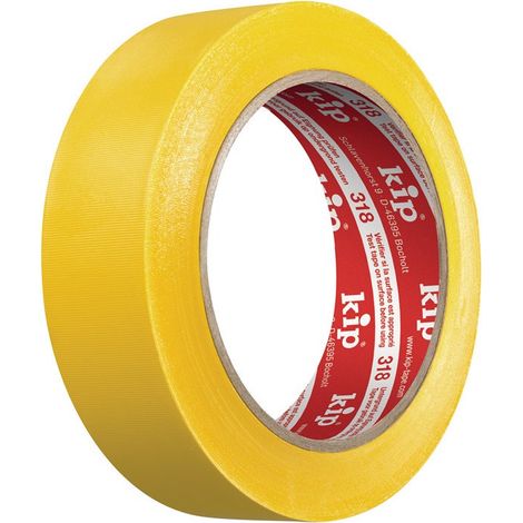 Cinta protectora de PVC 318 amarilla L.33m An.50mm Rl.KIP (Por 6)
