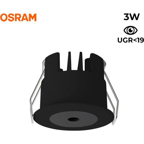Barcelona Led – Mini spot LED encastrable 3W – Faible éblouissement UGR – Dimensions Ø40x32,1mm – Lumière chaude 2700K – Angle d'ouverture 30° (1/5)