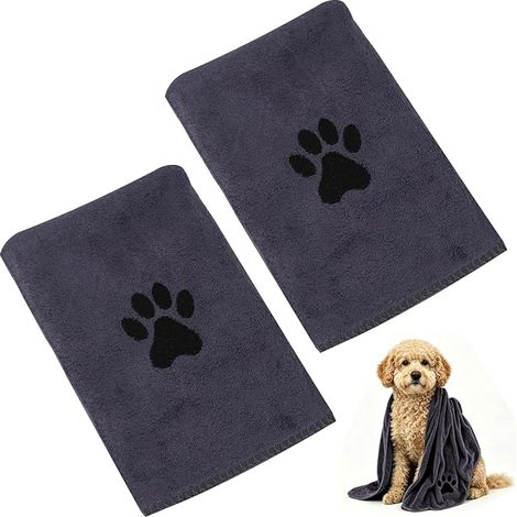 Serviettes Chien Microfibre Chiens et Chats Accessoire Chien 75 x 35 cm (1/5)
