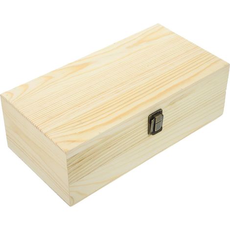Bois de Pin Boîte de Rangement 32 Compartiments pour Huiles Essentielles (1/5)