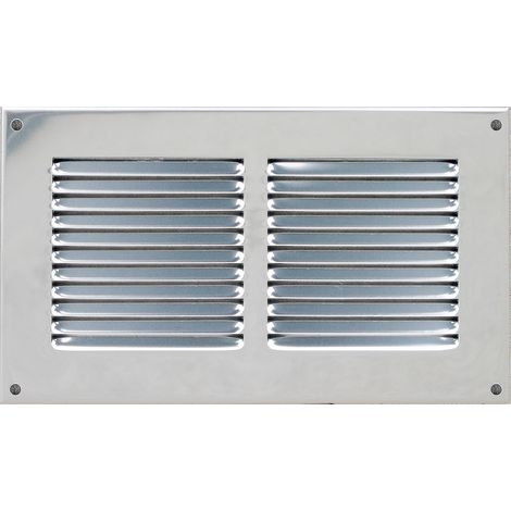 Grille ventilation métal 240x140mm - Couleur aluminium