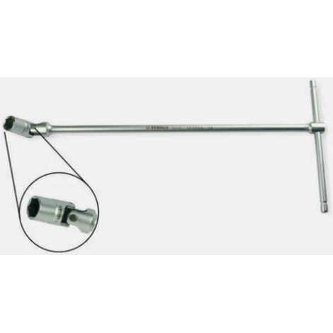CHIAVE A T DOPPIO SNODO CHIAVE A BUSSOLA CON TESTA SNODABILE MANIGLIA A T 13mm