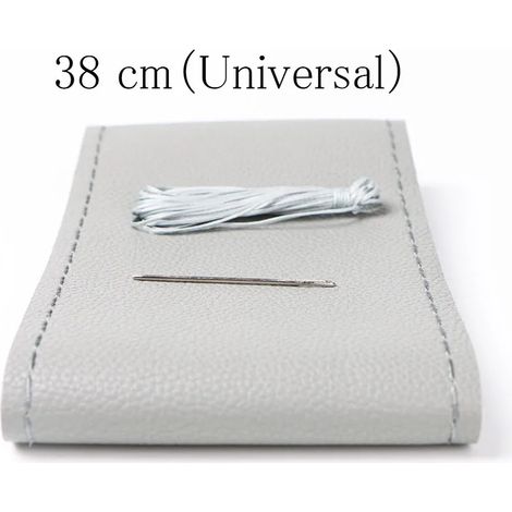 Housse de volant (Gris 38 cm -) Diamètre 36 cm, 38 cm, 40 cm / Fourniture complète. Ne se décolore pas. Cuir tressé pour guidon. (1/5)