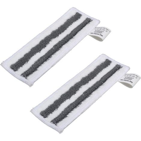 Lingette pour Nettoyeur Vapeur Karcher Easyfix SC2 SC3 SC4 SC5 Chiffons Serpillières Bonnettes en Microfibre pour Karcher Easyfix SC Série (rayure grise 2pcs) (1/5)