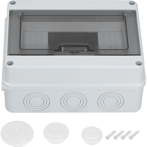 Wasserdichter 8-Modul-Elektroverteilerkasten, transparenter Kunststoff-Außenverteilerkasten, Leitungsschutzschalter mit sichtbarer Abdeckung (1/5)