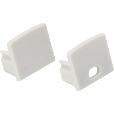 Coppia Tappi Tappini Termine Per Chiusure Profilo Barra Alluminio Da Incasso Muro Con Alette BA0007 (1/2)